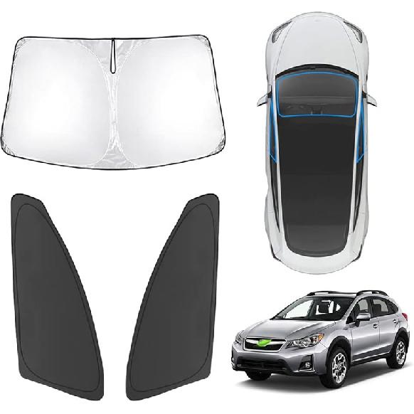 Karltys 3PCS Windshield Sun Shade For -2025 Hyundai Santa Cruz, 210T Thickened Front And Side Window Sunshade Cover  Fit Santa Cruz, Foldable Sun