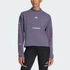Adidas Adi365 Running Crewneck Logo Reflective Moisture-Wicking Warm Running Waffle Sweatshirt Women Sweatshirt JP3844