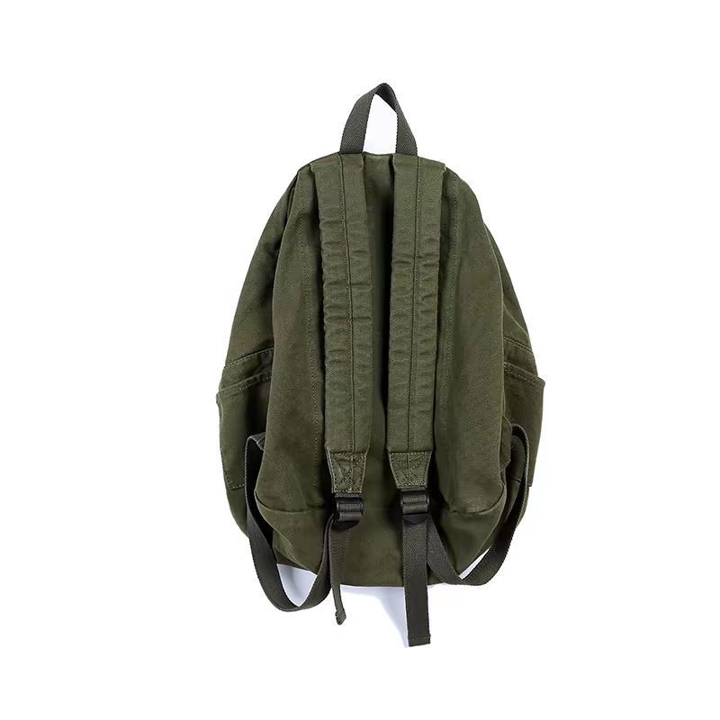 Backpack Canvas Fashion Vintage Distress Fashion Simple Office Lady Unisex High-Capacity Backpack