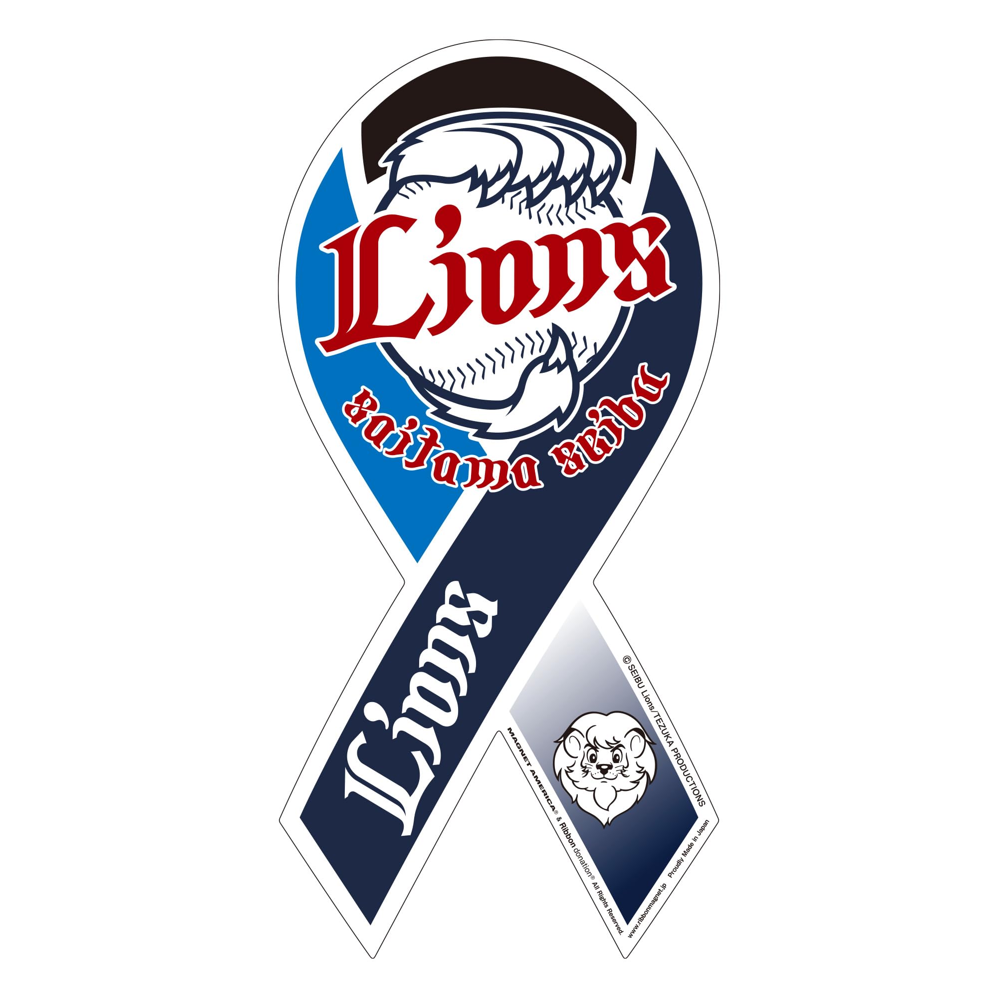 

Saitama Seibu Lions RibbonMagnet Ribbon Magnet Primary Mark 2023