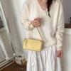 Pu Pillow Shape Shoulder Bag With Zipper Pocket For Daily Use And Fashionable Casual Style