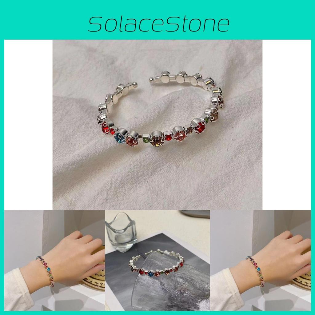 Elegant Zircon Crystal Bracelet For Women Geometric Design Fashionable Summer Jewelry