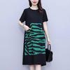 Elegant Plus Size Summer Dress - Slimming, Belly Concealing with Age-Reducing Print & Patchwork Design