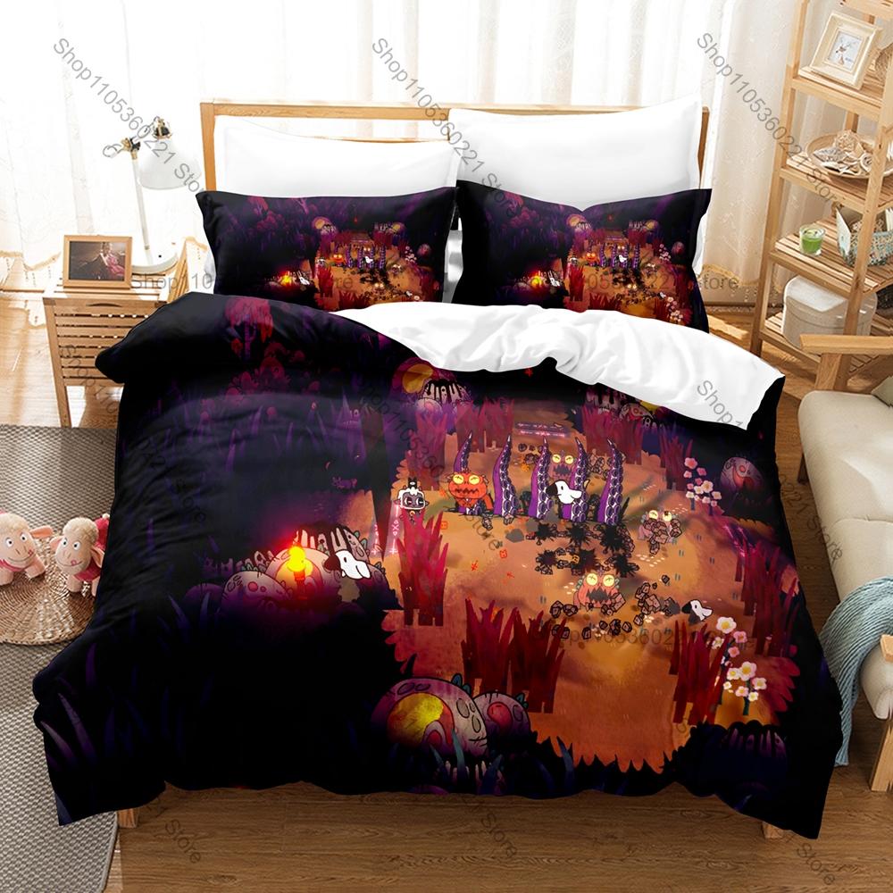 Cool Cult Of The Lamb Bedding Set Includes Duvet Cover + 2 Pillowcases Cute Dark Roguelike Indie Game Lamb Character Bedroom Dec