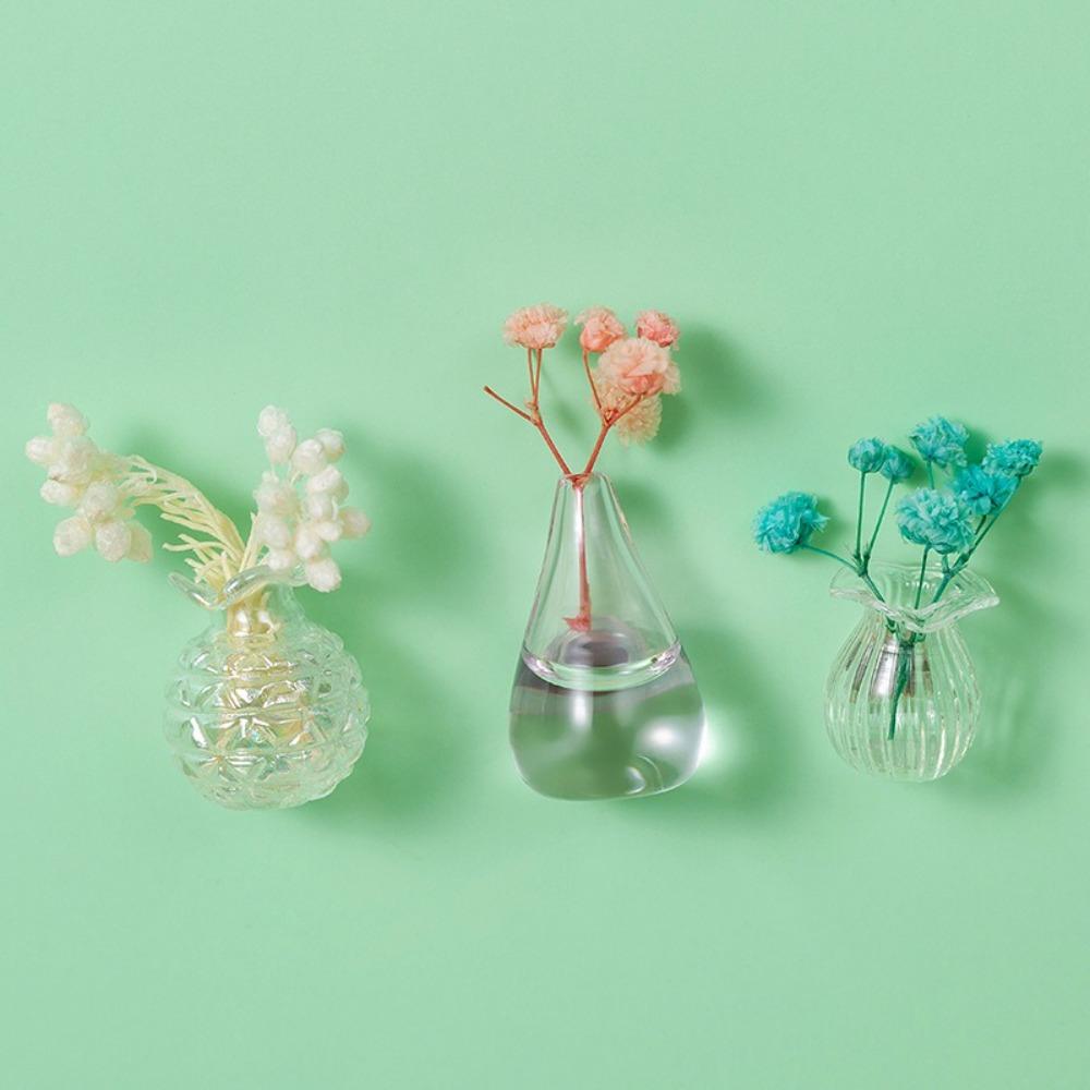 Ceramic Mini Plant Vase Excluding Plants Porcelain Bonsai Refrigerator Magnets  Gift