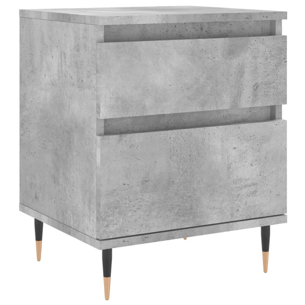 Nightstand Concrete Grey 40x35x50 Cm Particleboard