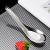 Rust Resistant Spoon Asian Soup Stainless Steel Dinner Mirror Polished Chinese for Bouillon Dessert Cereal Ramen Noodles Wonton Pho Thai Miso