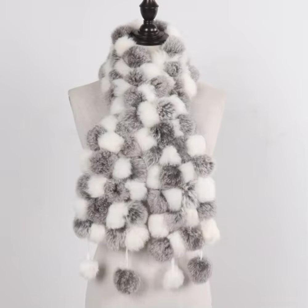 Luxury Fur Fur Scarf Thickened Winter Scarf Muffler New Long Scarves Outdoor Use