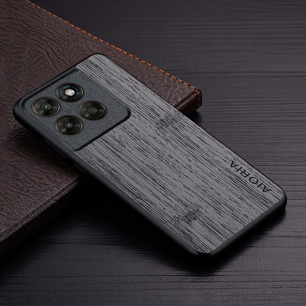 Case for Motorola Moto G77 G37 G17 Straight Wood Grain Faux Leather Phone Cover Funda for Moto G37 Case Capa