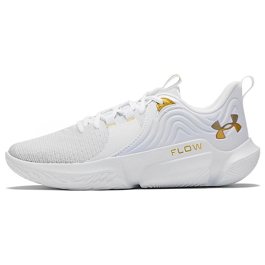 Under Armour Flow Futr X 2 Round Toe Lace-Up Slip-Resistant Durable Low-Top Basketball Shoes Men sneaker White Platinum 3024978-101