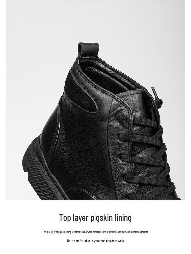 2023 Autumn/Winter Martin Boots: Premium Cowhide, Velvet-Lined, Short Casual Business Leather Boots