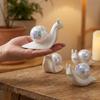 Retro Style Snail Disco Ball Sun Catcher Miniature Snail Desktop Ornaments  Bedroom
