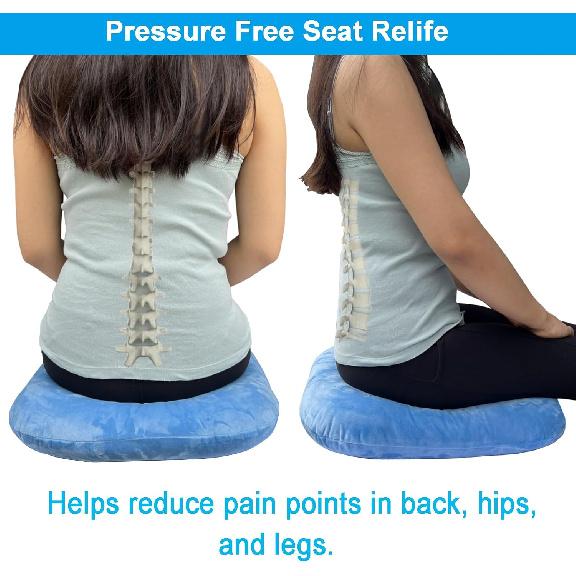 Donut Pillow Hemorrhoid Cushion for Tailbone Pain Relief, Medical Anti-Bedsore Seat Cushion for Pressure Sores, Bedsores, Pregnancy, Disabled &