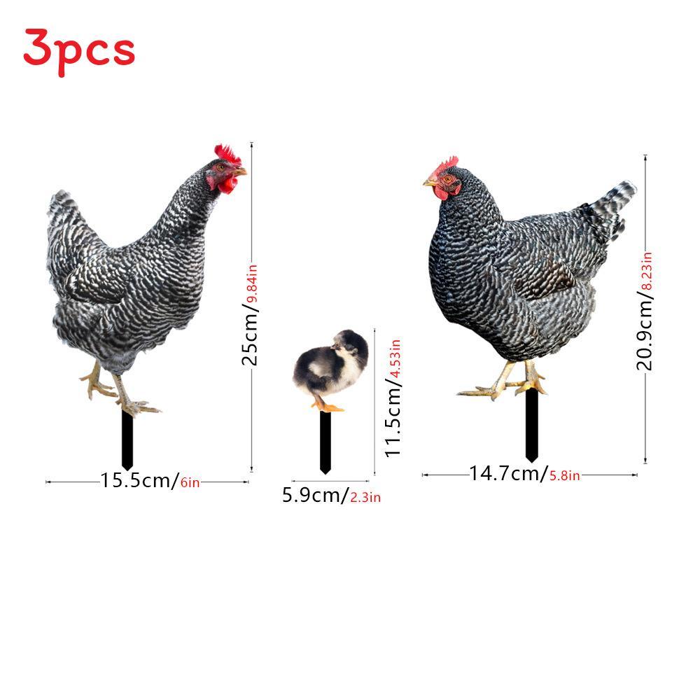 Rooster And Duck Theme Garden Yard Art Pvc Outdoor Decor With Printed Design For Lawn And Patio Use