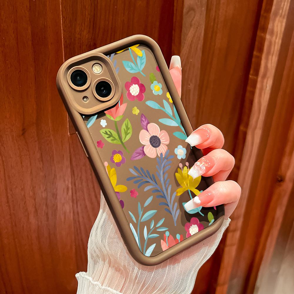 Coque de téléphone en Silicone souple, motif d'impression d'échelle carrée, couverture complète d'appareil photo, Protection antichoc, étui en caoutchouc pour Samsung