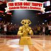 Trofeo in Resina GOAT Dorato, Statua Divertente Premio Sportivo per Decorazione Festa di Competizione