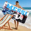 Asciugamano da Spiaggia con Stampa di Lionel Messi, Asciugamano Grande Morbido ad Asciugatura Rapida per Spiaggia Campeggio Nuoto