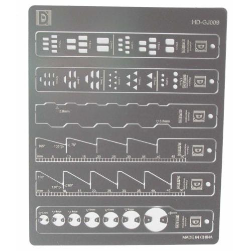 R-STYLE Stainless Steel Etched Paneling Guide Parts Set (Type C) for Adding Detail To Gunpla and Other Robot Scale Models