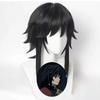 Silkyjoy Anime Karakters Cosplay Pruik, Zwarte Pluizige Dikke Paardenstaart Pruik Voor Mannen