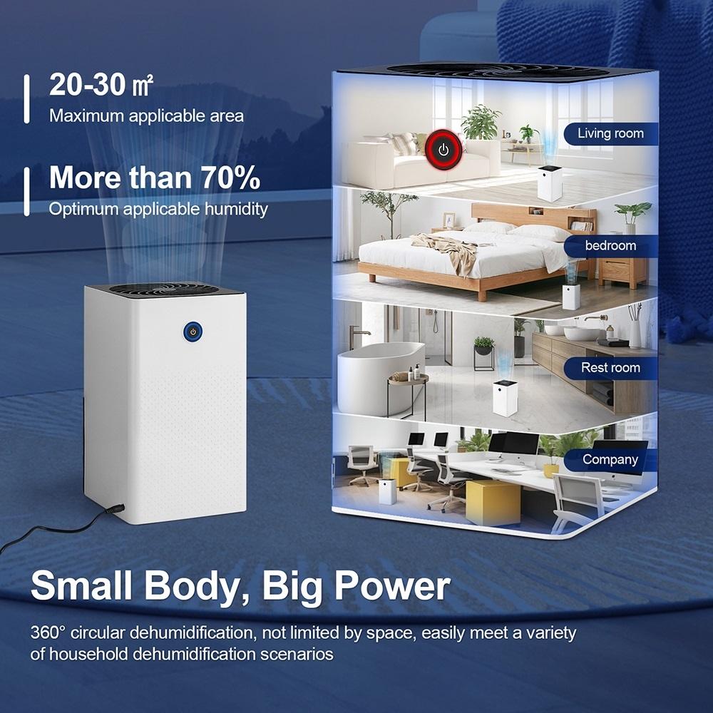1L Small Dehumidifier Mini Air Dehumidifier Home Moisture Absorbers Indoor Air Dyer for Fresh Air