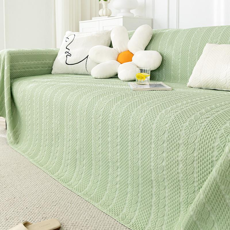 

Summer cool ice silk sofa cover 2025 new cold sofa towel a whole cover cover anti-cat scratch blanket 45 * 45 pillow cover