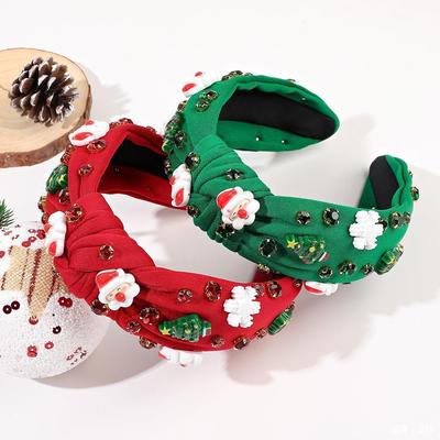Snowflake Christmas Hairband Bow Santa Claus Doll Headwear Party Cosplay Props  Women