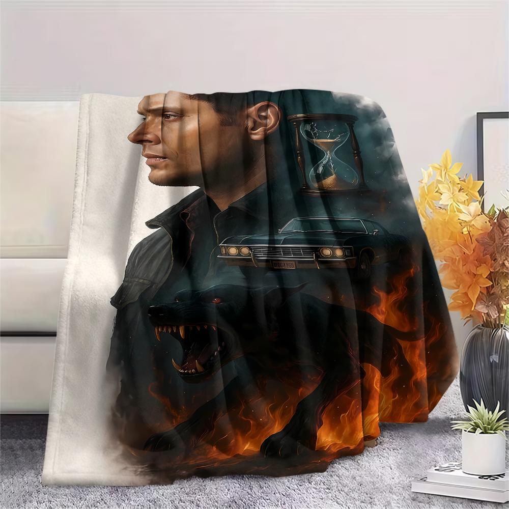 Supernatural Brothers Print Flannel Blanket,High Quality Comfortable for All Seasons,Home Decor,Warmth and Comfort,Perfect for Christmas Gifts