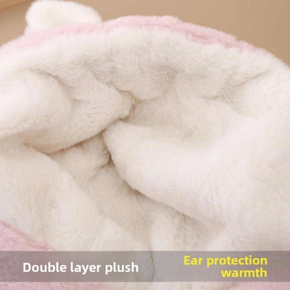 Warm Pullover Cap Plush Ear Protection Hat New Neck Warmer  for Outdoor Cycling Skiing