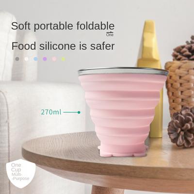 Tazza Creativa da Esterno Regalo Creativo Grado Alimentare Tazza Pieghevole Retrattile Tazza Pieghevole in Gel di Silice Tazza Pieghevole