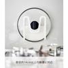 Yamazaki Magnetic Pot Lid Holder, White, Approx. W13.5 X D6.5 X H14cm, Plate, Pot Lid Stand, Floating Storage, 3524
