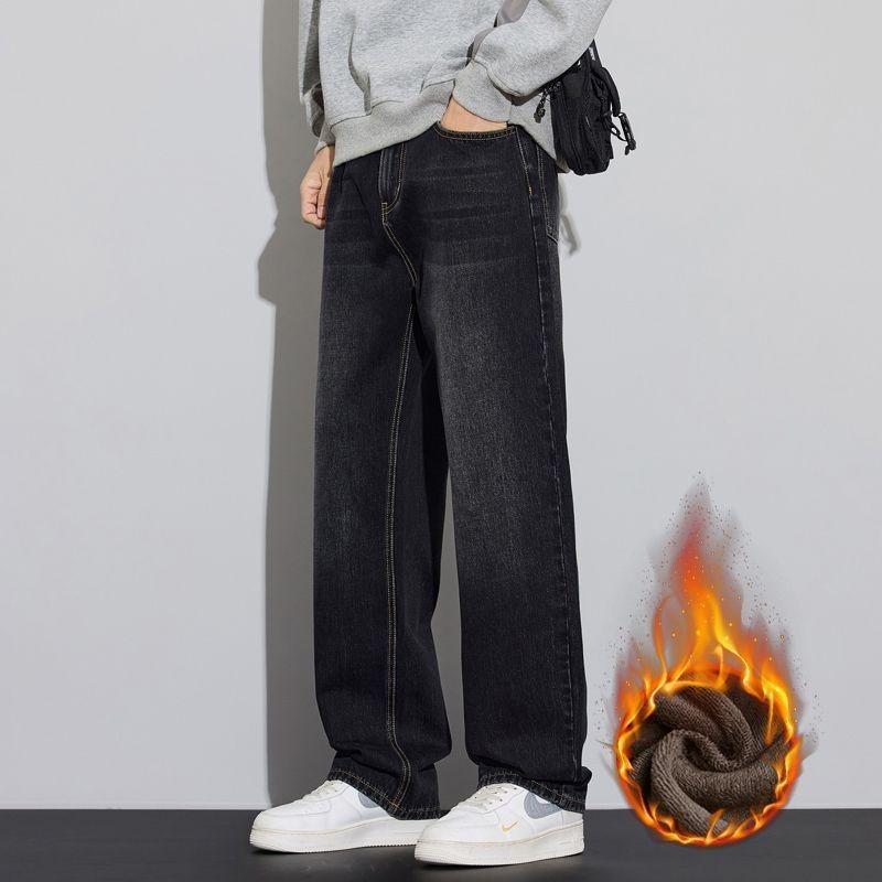 

2026 Autumn/Winter Men s Retro High Street Loose Straight-Leg Jeans 38