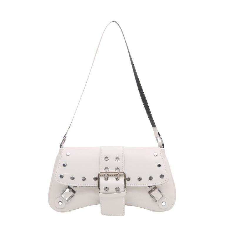 Punk-style Rivet Single-shoulder Bag, Handbag, Cool and Trendy Girl, Underarm Bag, Baguette Bag