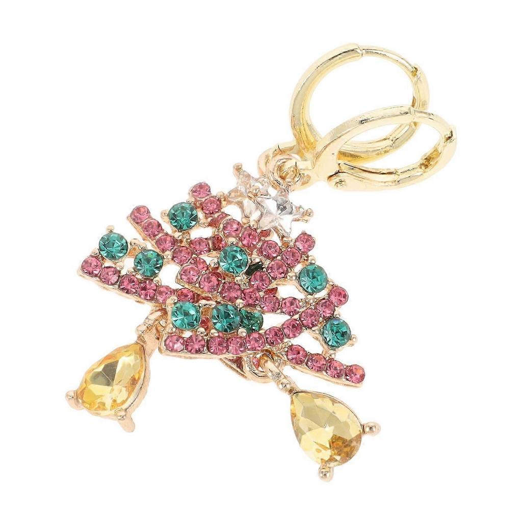 Christmas Tree Earrings Halloween Thanksgiving Fall Sparkling Hoop Dangle Drop Earrings For Women Festive Holiday Costume Party Outfits Holiday Jewelr