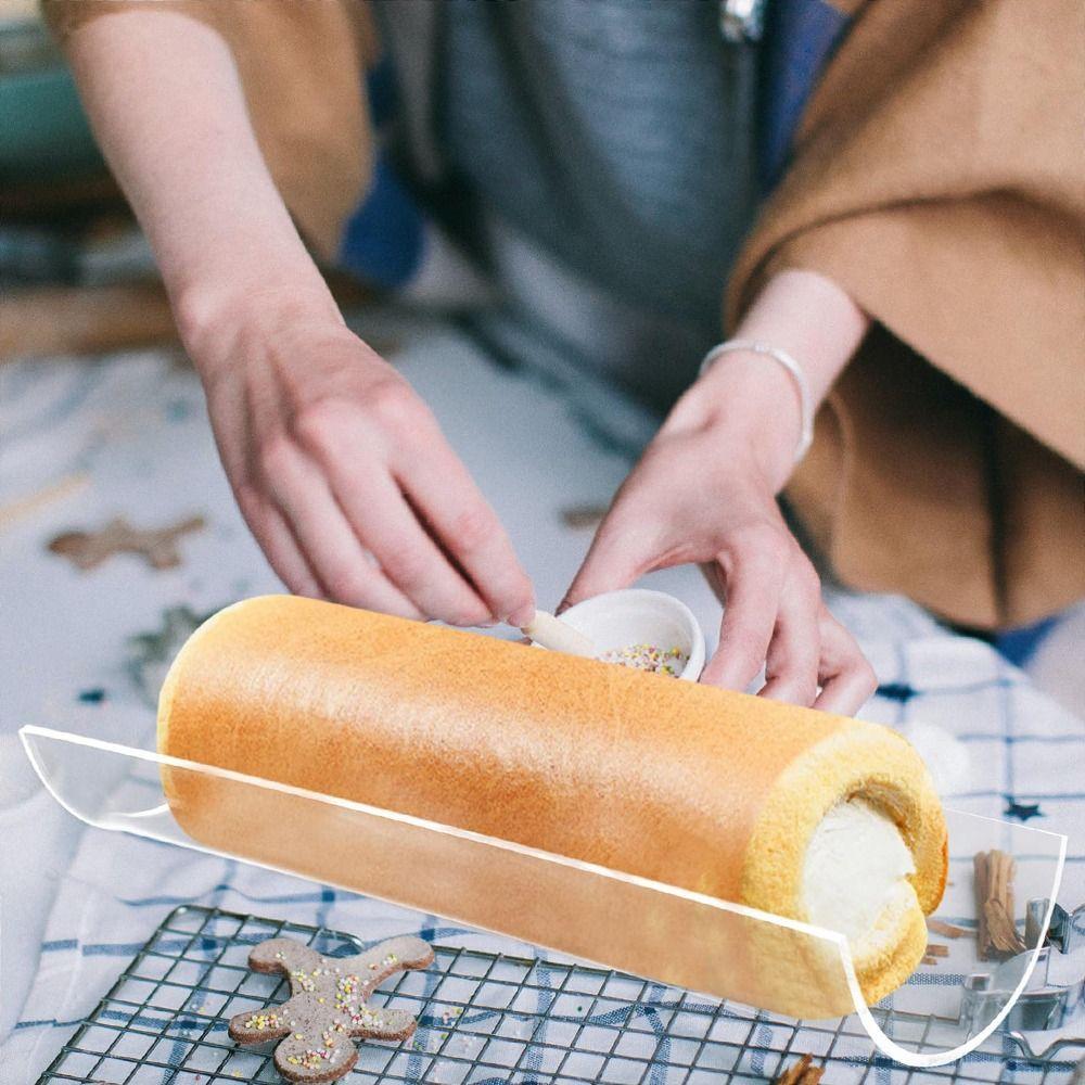 Acrylic Cake Roll Holder Reusable Cake Roll Shaped Mold Roll Dessert Bracket  Baking Tools