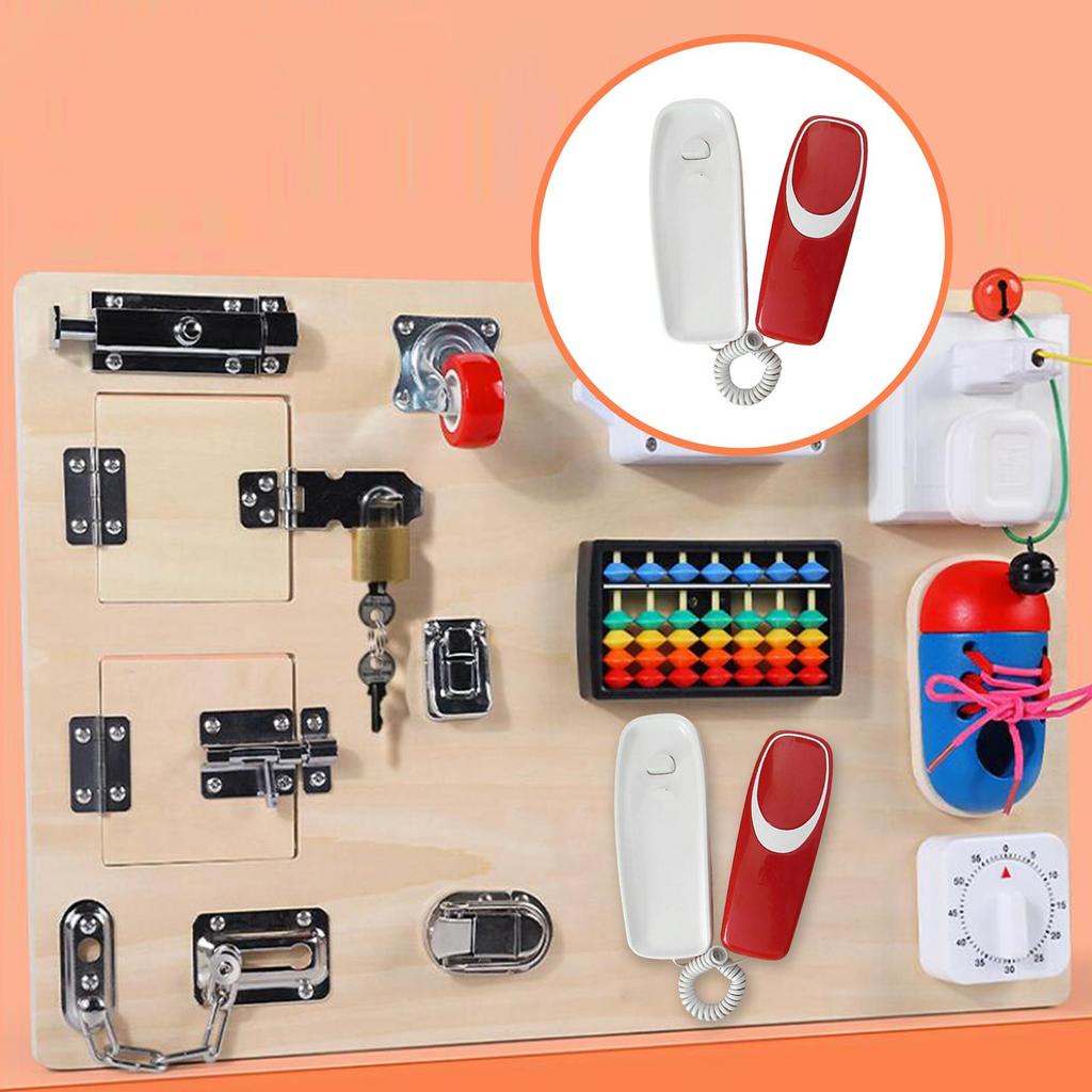 Busy Board Dial Telephone fixed phone Sensory Pratical Skills Learning Early Educational Toys Wall