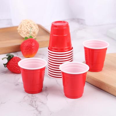 50 Stück 2 Unzen Einweg-Plastikbecher für Babyparty, Weihnachten, Hochzeit, Geburtstag, Party, Dekoration, Trinkbecher, Bar, Restaurantbedarf