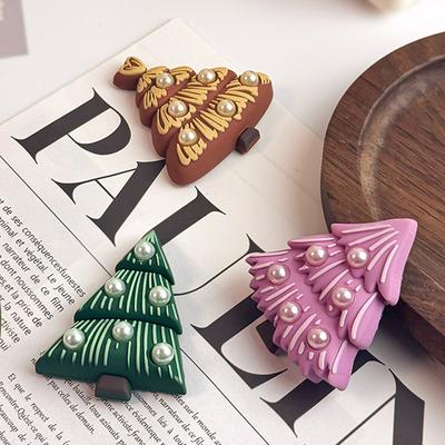 3Pcs Christmas Fridge Magnet Set, 3D Tree Decor, DIY Soft Magnetic Sticker for Christmas, Refrigerator Decoration