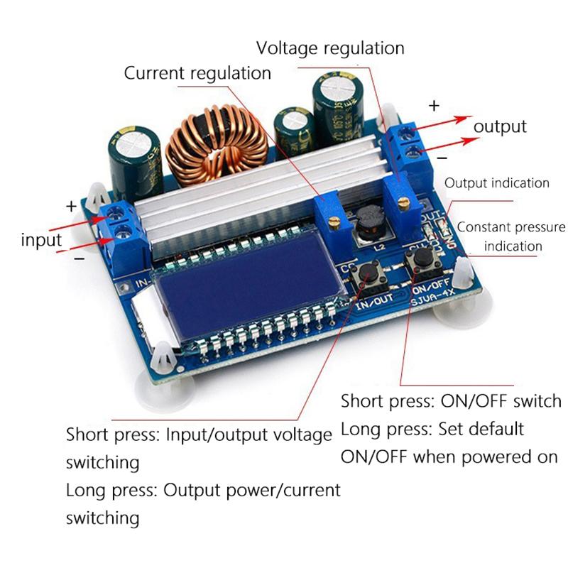 Dc-Dc Buck Boost Converter 5.5-30V To 0.5-30V 35W Adjustable Step Up Down Voltage Regulator Power Supply Module Lcd Display