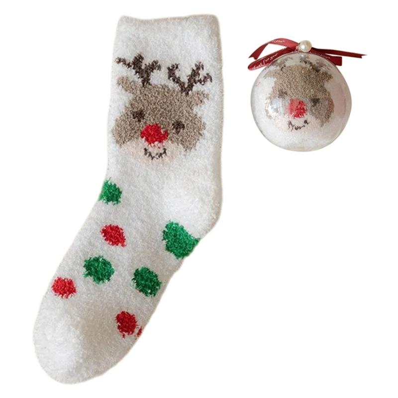 Women s Christmas Fuzzy Socks Cute Cartoon Crew Socks Soft Slipper Socks Cosy Warm Home Sleeping Winter Socks Gifts