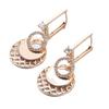 Purple Gold Ear Buckle Fashion Trend Diamond-Plated Rose Gold Sequined Mesh Colored Gold Earrings