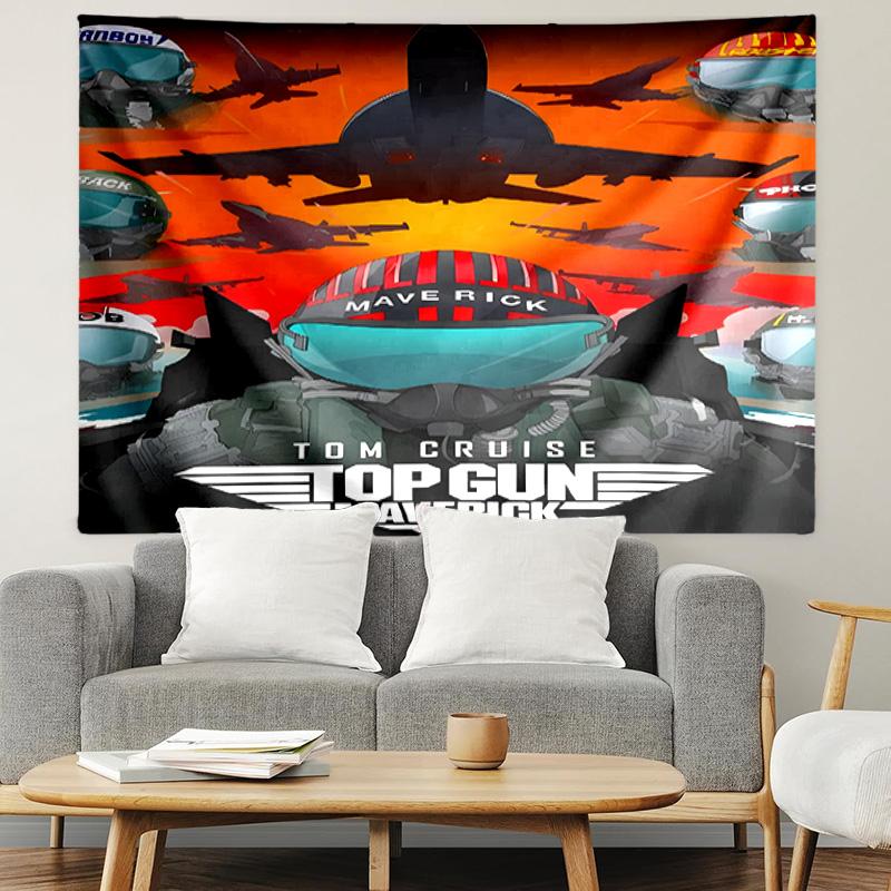 Top Gun Print Tapestry, Lightweight Wall Hanging, for Bedroom, Dorm, Living Room, Home Art Decor, Birthday Christmas Gift for Friends
