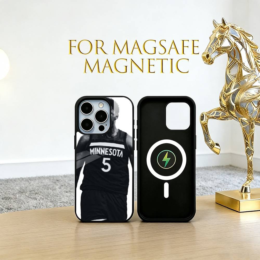 Anthony Edwards Phone Case For iPhone17,16,15,14,13,12,11 Plus,Pro Magnetic with Magsafe Wireless Charging