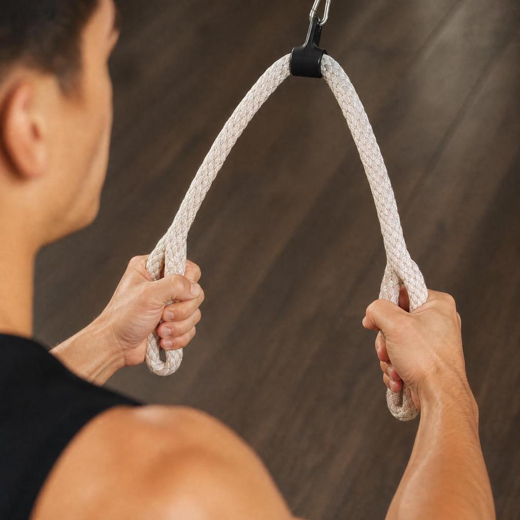 Tricep Pulldown Rope Easy-Grip Versatile for Upper-Body Workouts