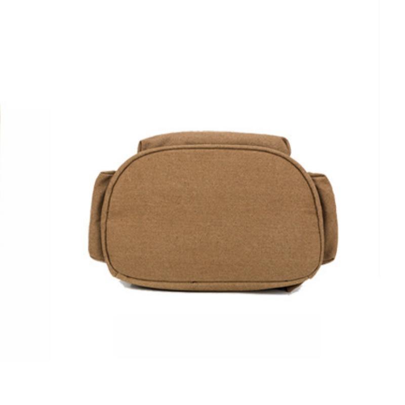 Vintage Texture PU Leather Canvas Splicing Backpacks Fashion Microfiber Leather Couple Rucksack Student Computer Schoolbag Trendy Men's Shoulder Bag