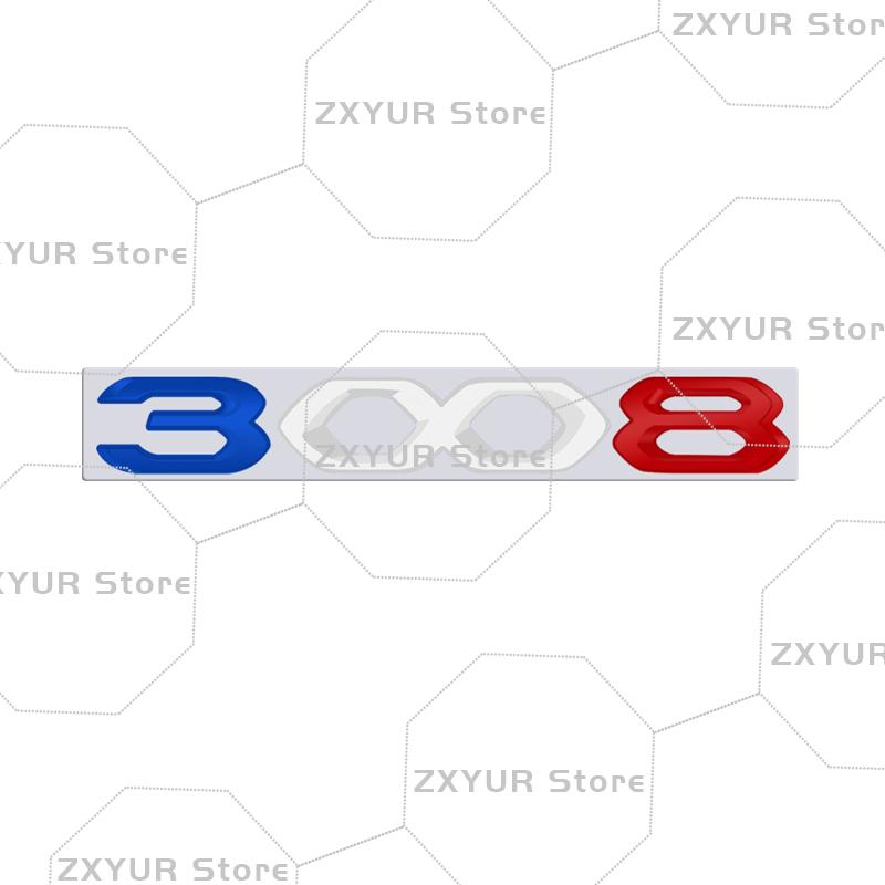 Metal For w333 2008 3008 4008 5008 208 308 408 508 Tricolor Emblem Car Sticker Letter Badge Decal Body Rear End Trunk Decor 333w