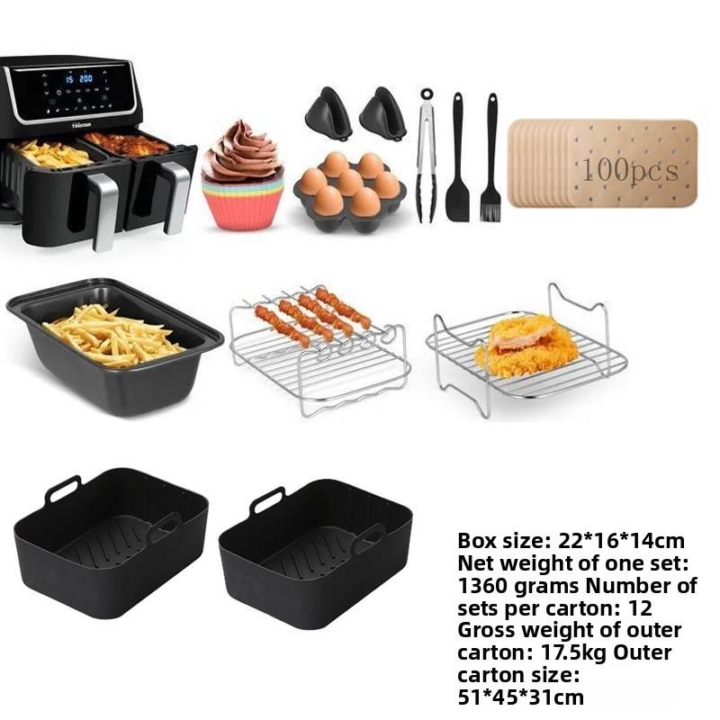 Accessori per friggitrice ad aria Ninja Af400uk Pentola interna in silicone Griglia Vassoio per vapore Set di utensili da cucina Per la cucina casalinga