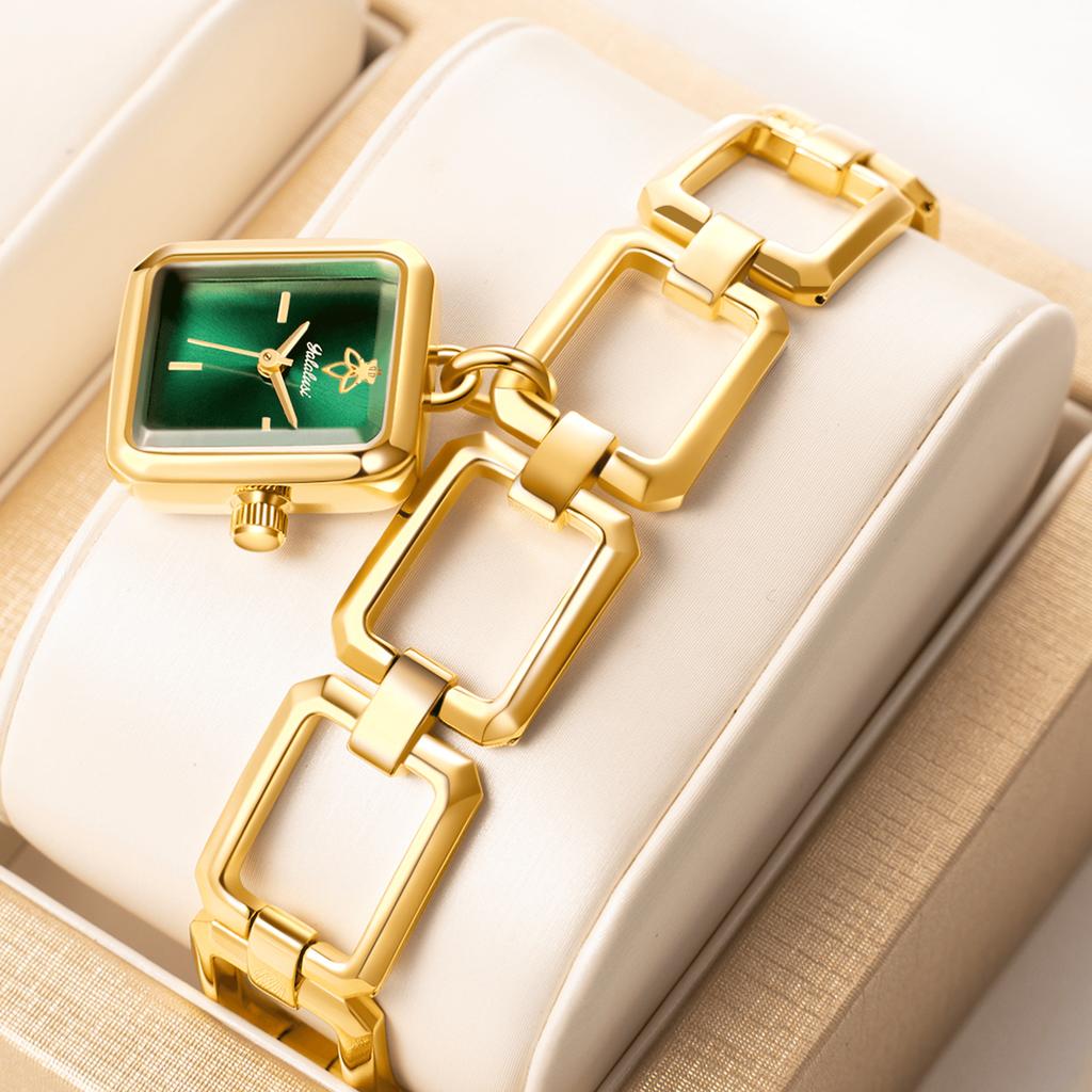 Square Women'S Watch Skeleton Strap Light Luxury Design Pendant Women'S Watch Pendant Bracelet Watch