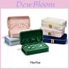 Velvet Jewelry Organizer For Rings And Earrings With Zipper Closure For Home Storage