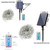 Solar LED Color Waterfall Curtain Lights - Outdoor Waterproof Decorative Christmas Icicle Lights
