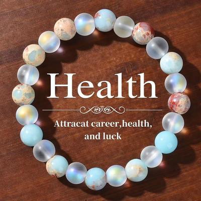 Natural Colorful Stone Beaded Bracelets For Women Men Daily Wear Bangle Party Jewelry Gift